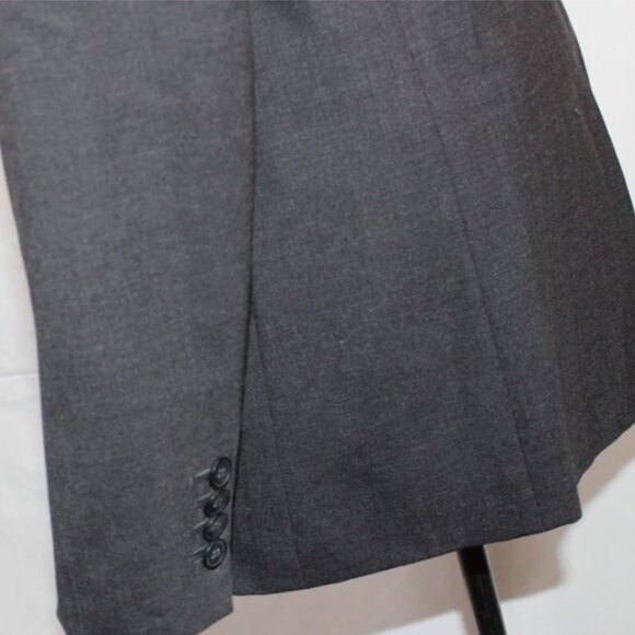 Ann Taylor Black Blazer Suit Jacket Sz 6 Virgin Wool Fabric Button Front - Picture 7 of 8